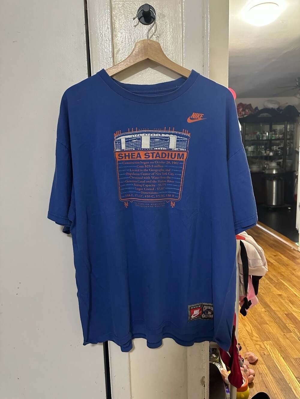 Nike Shea Stadium T-Shirt Blue Cooperstown Collection